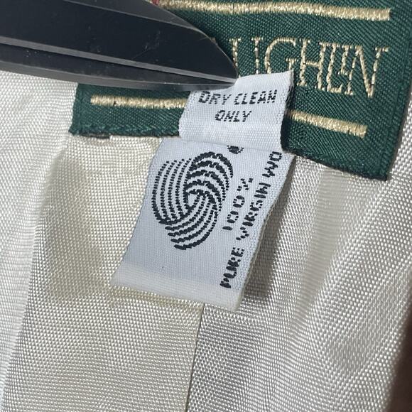 VTG J. McLaughlin Womens Wool Blazer Jacket 10 Houndstooth Old Money Equestrian - Picture 5 of 9